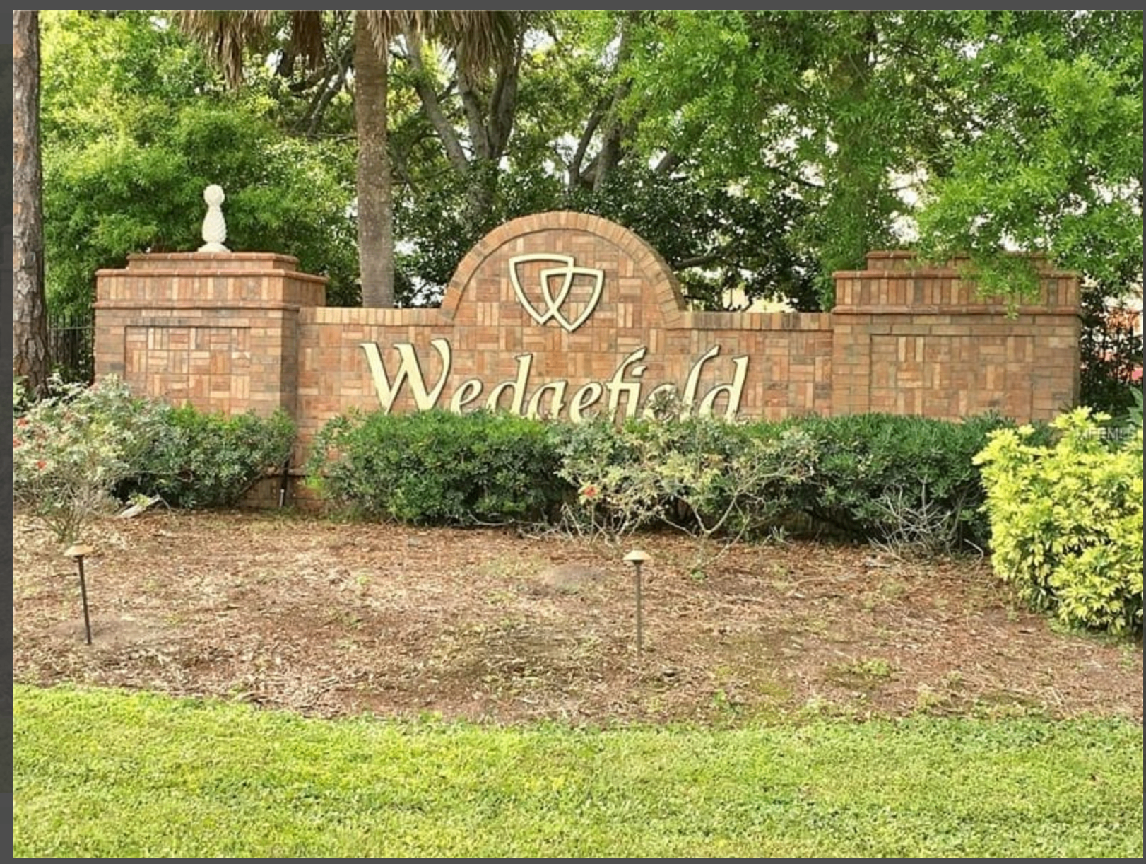 Wedgefield entrance sign in Wedgefield, Florida 32833 served by Sunny Clean Pool