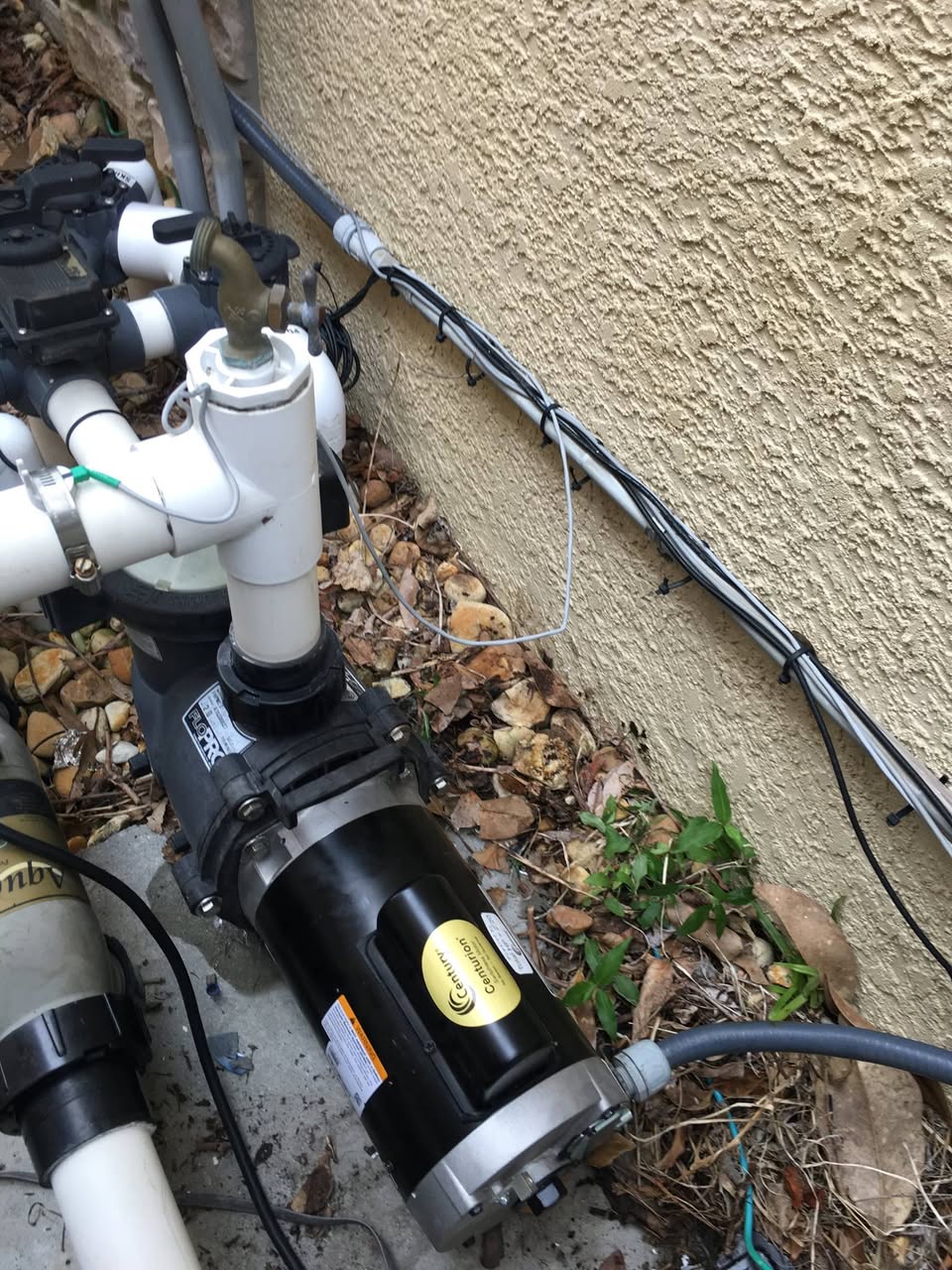 New variable-speed Century pool pump fully plumbed and wired by Sunny Clean Pool