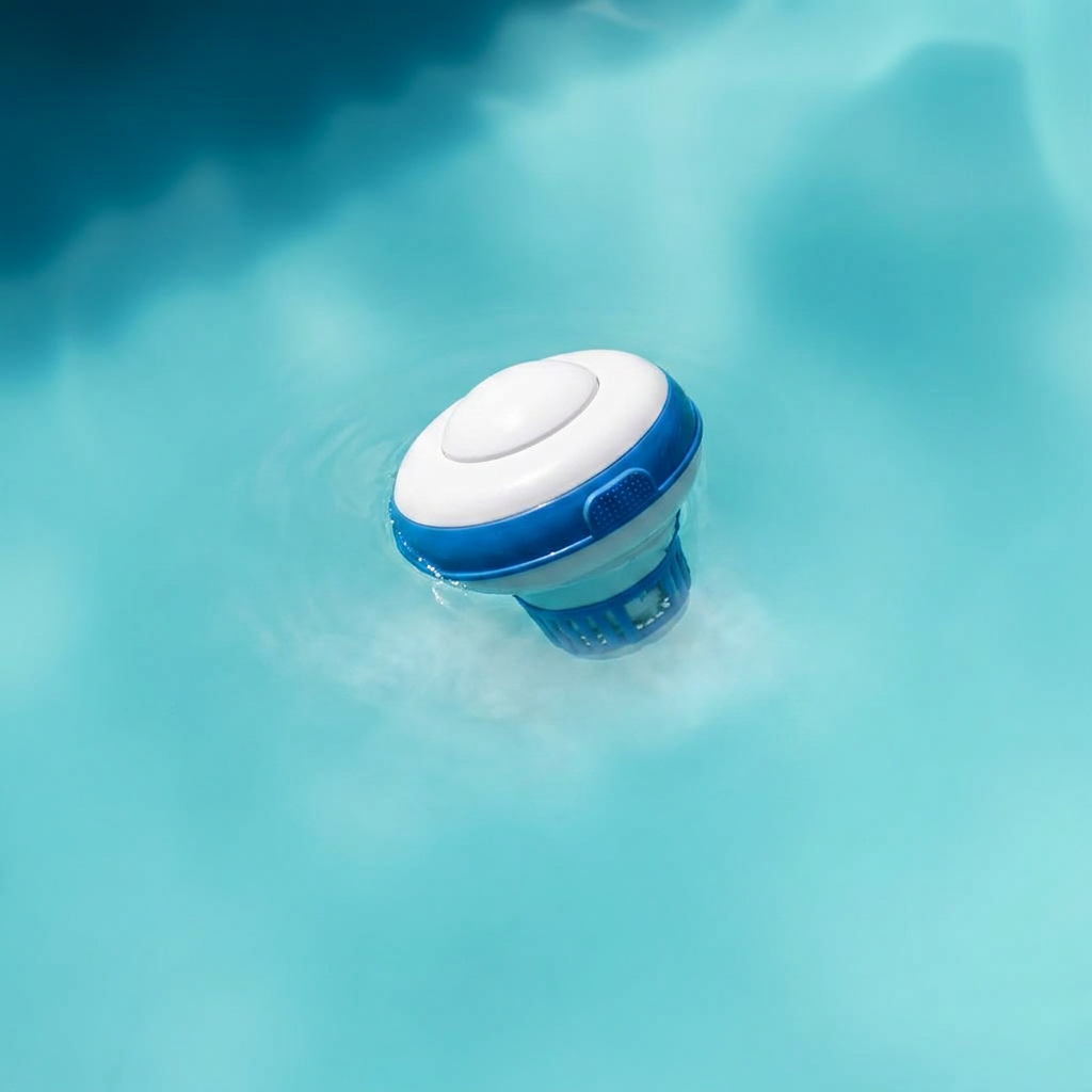 Close-up of hazy, cloudy pool water needing chemistry correction